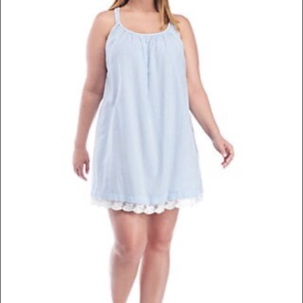 seersucker blue dress